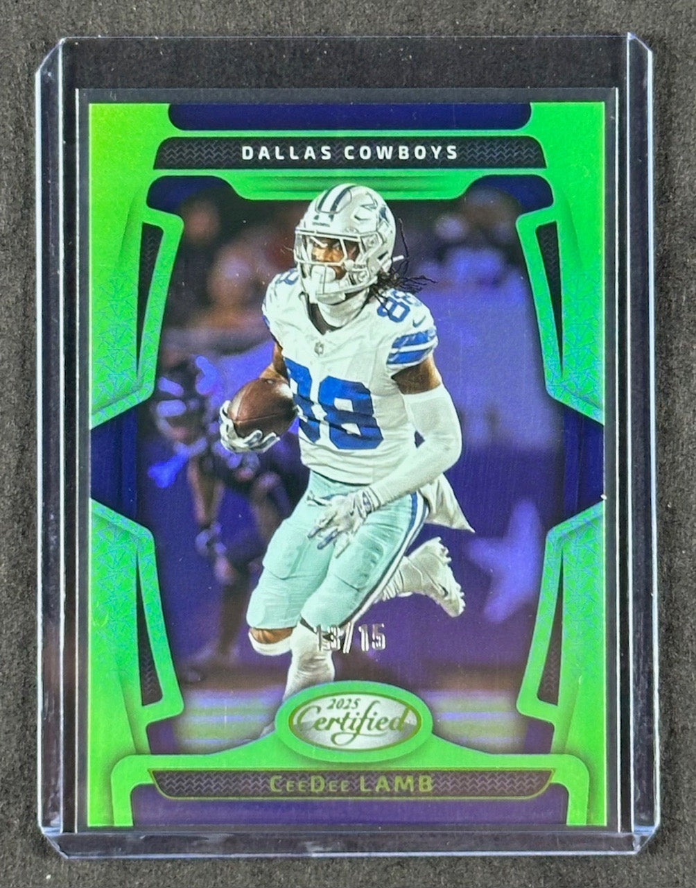 2025 Panini Certified CeeDee Lamb Mirror Green /15 Cowboys 🔥 SP Veteran WR