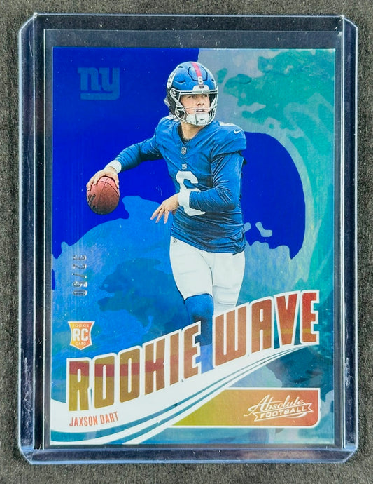 2025 Panini Absolute Rookie Wave Jaxson Dart RC Spectrum Blue /50 Giants SP