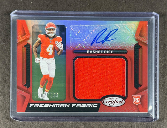 2023 Panini Certified Rashee Rice Freshman Fabric Patch RC /199 Chiefs