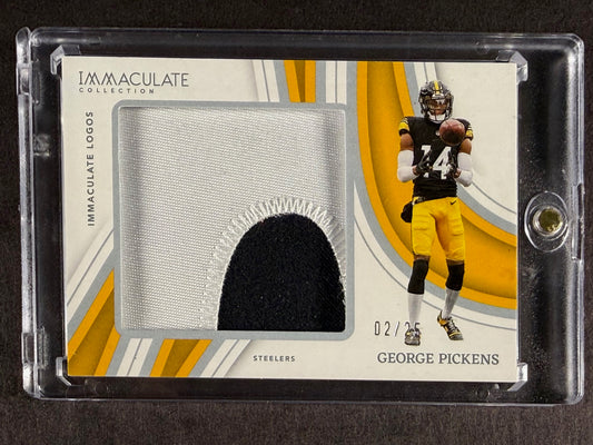 2023 Panini Immaculate George Pickens Immaculate Logos Patch /25 Steelers