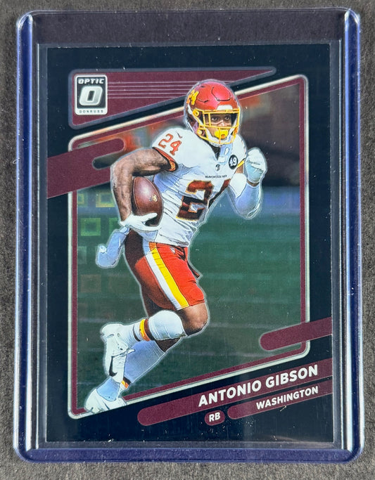 2021 Donruss Optic Antonio Gibson Black Pandora Prizm 25/25 SSP LAST ON PRINT