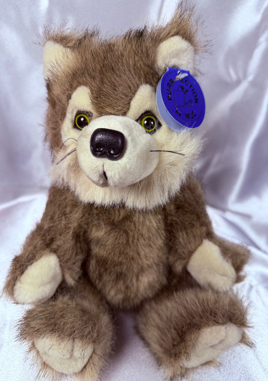 Purr-Fection Timber Wolf Plush 10" – Stuffed Animal Toy Style #20607