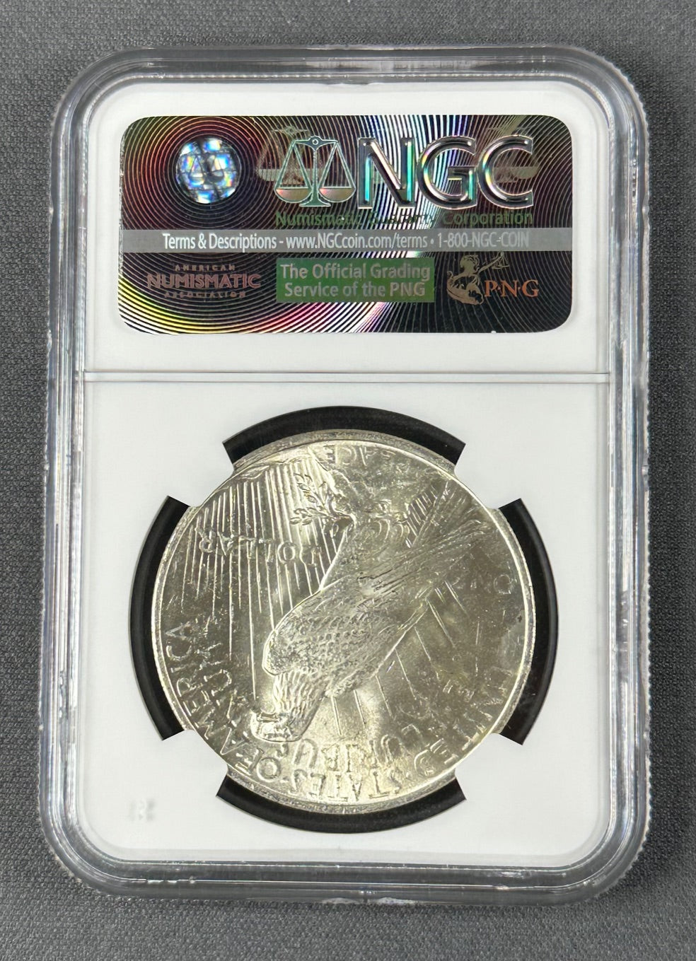 1923 Peace Dollar $1 – NGC MS62 – U.S. Silver Coin