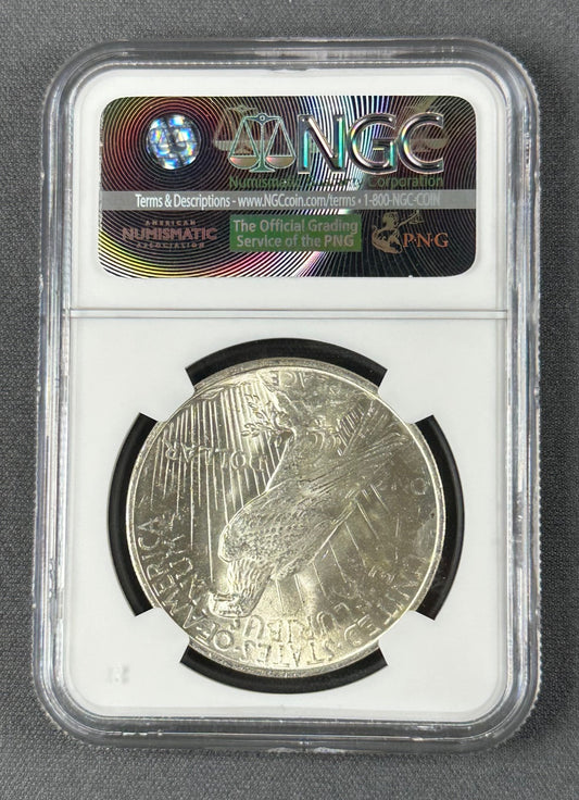 1923 Peace Dollar $1 – NGC MS62 – U.S. Silver Coin