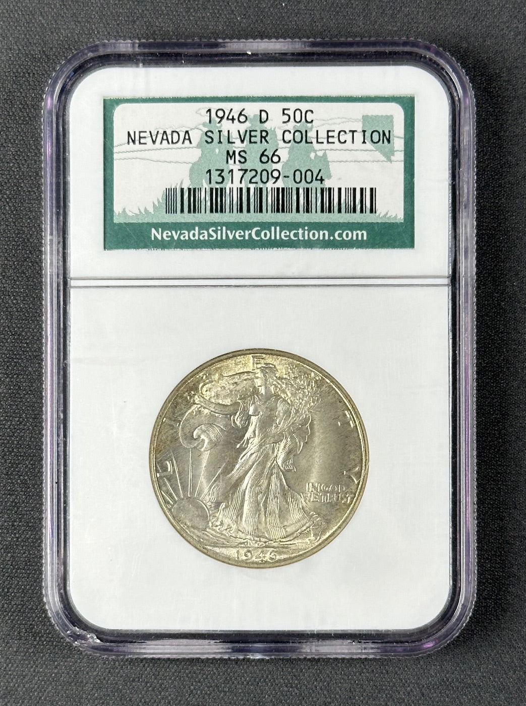 1946-D Walking Liberty Half Dollar 50¢ – MS66 – Nevada Silver Collection