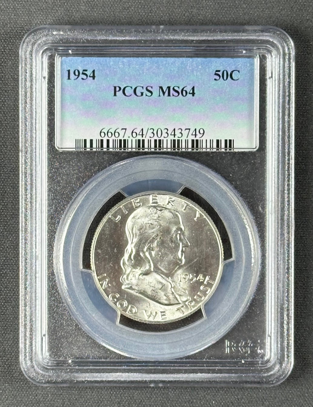 1954 Franklin Half Dollar 50¢ – PCGS MS64 – U.S. Silver Coin