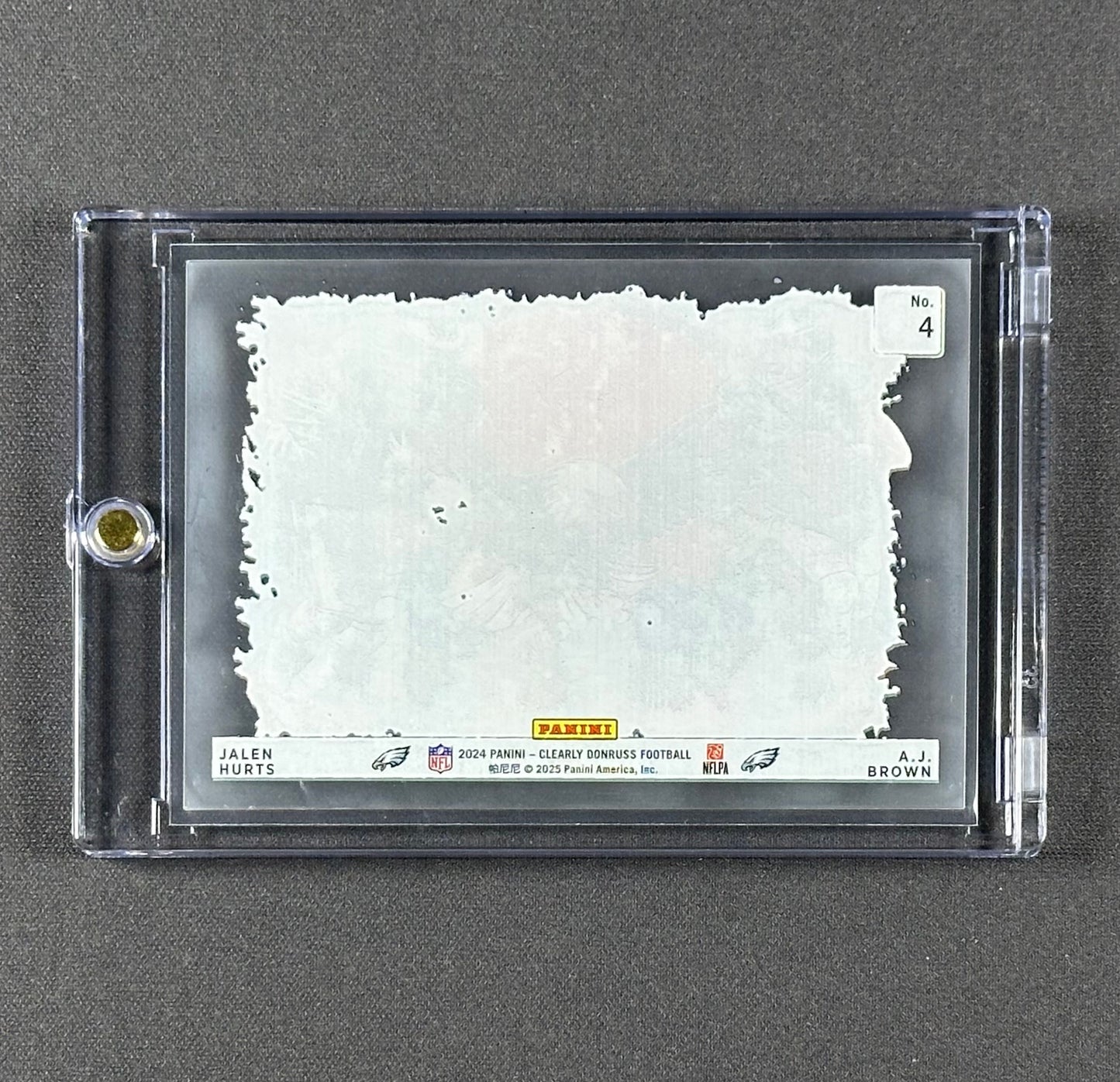 2024 Panini Clearly Donruss Downtown – Jalen Hurts & A.J. Brown – Philadelphia Eagles