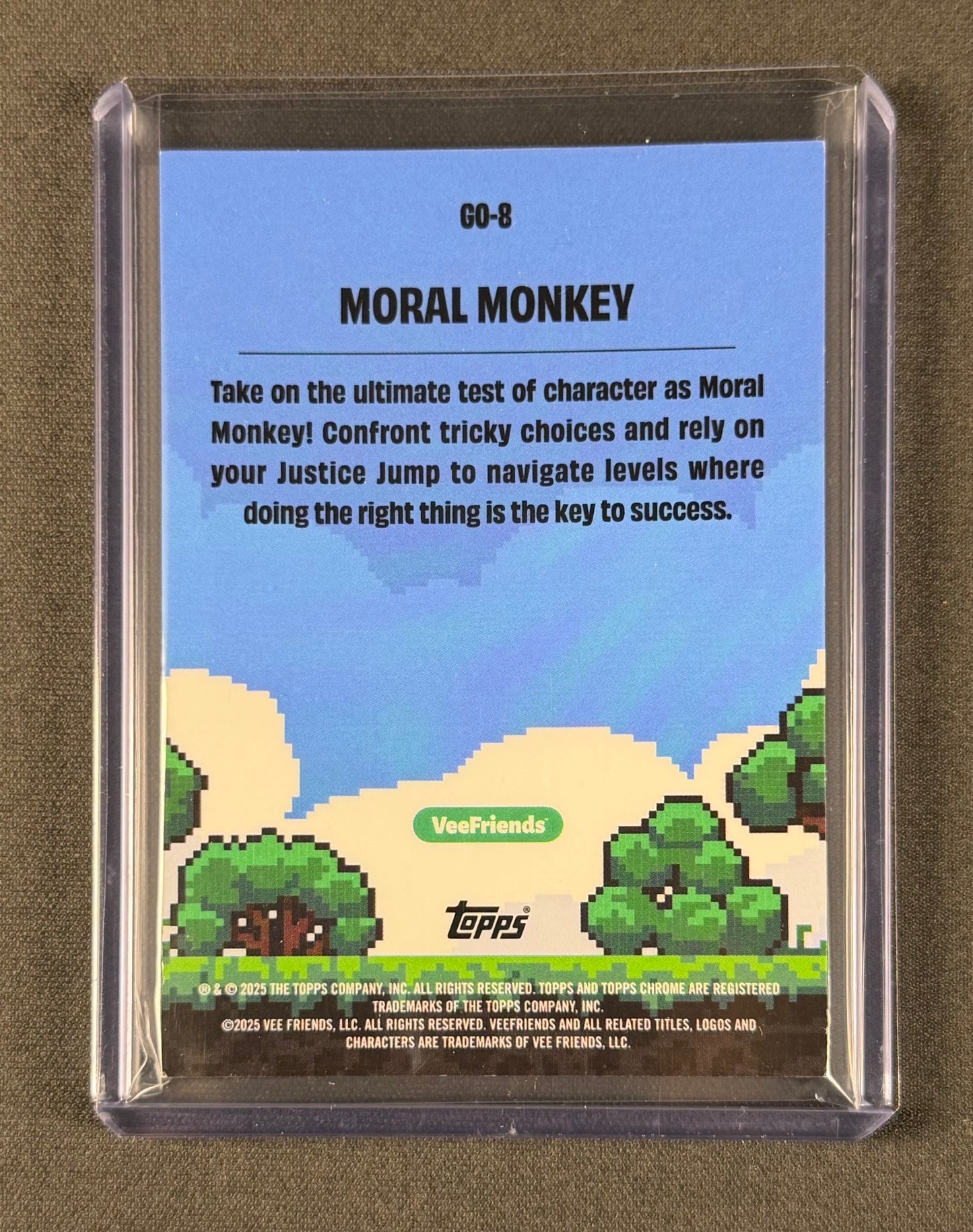 VeeFriends Game On – Moral Monkey GO-8 – Refractor 10/10 Last Print Topps Chrome