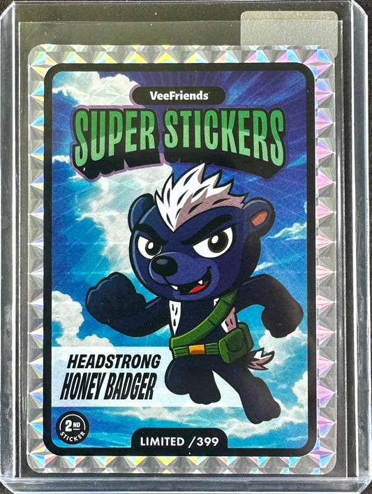 VeeFriends Super Stickers – Manga Series – Headstrong Honey Badger – Limited /399
