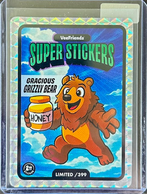 VeeFriends Super Stickers – Manga Series – Gracious Grizzly Bear – Limited /399