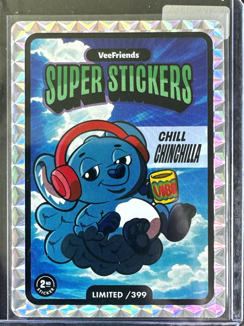 VeeFriends Super Stickers – Manga Series – Chill Chinchilla – Limited /399