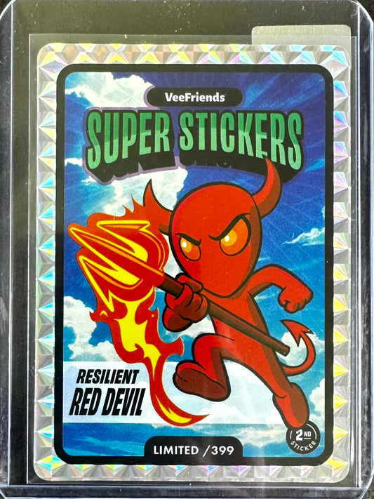 VeeFriends Super Stickers – Manga Series – Resilient Red Devil – Limited /399