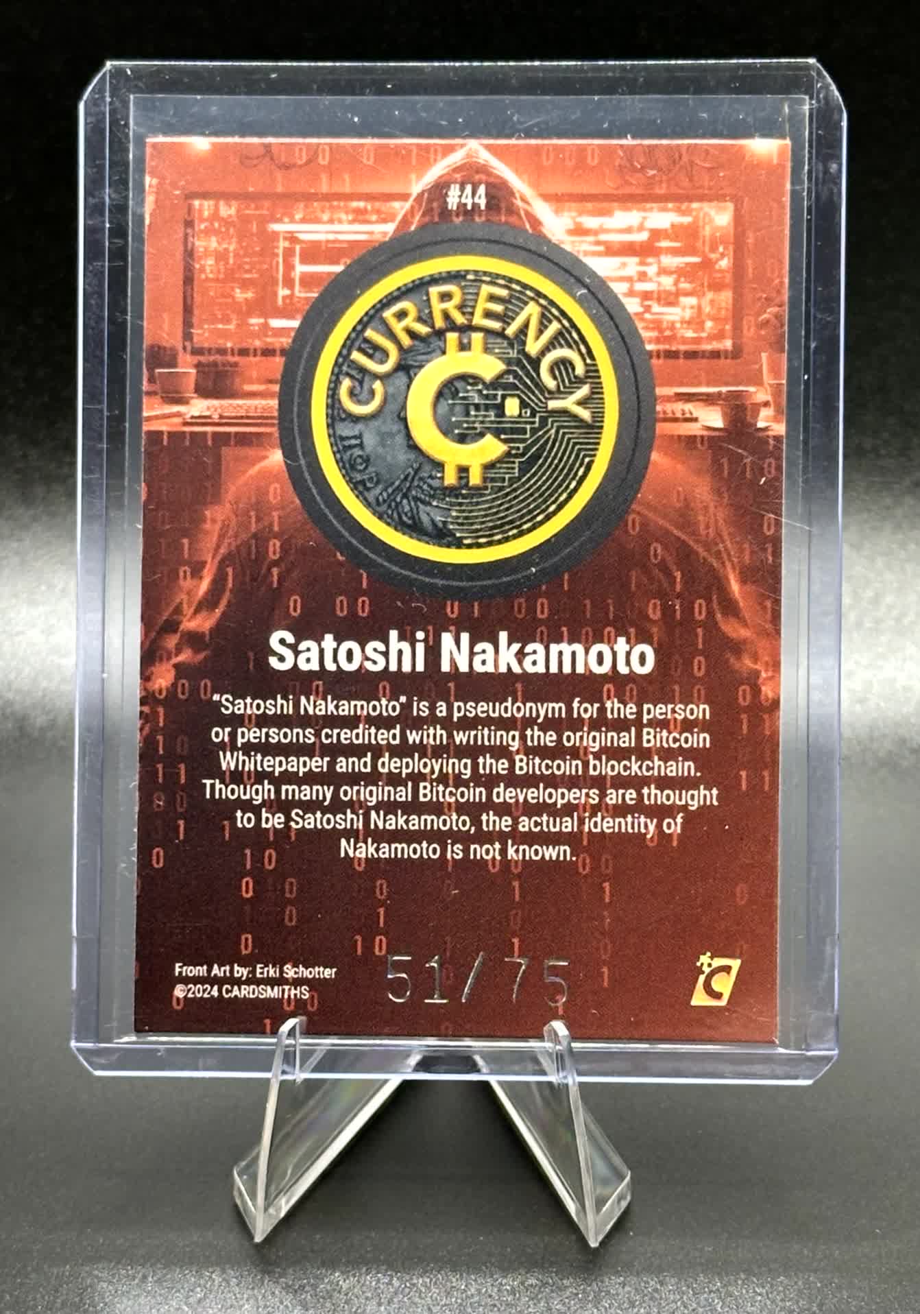 Cardsmiths Series 3 - Satoshi Nakamoto #44 - Garnet 51/75