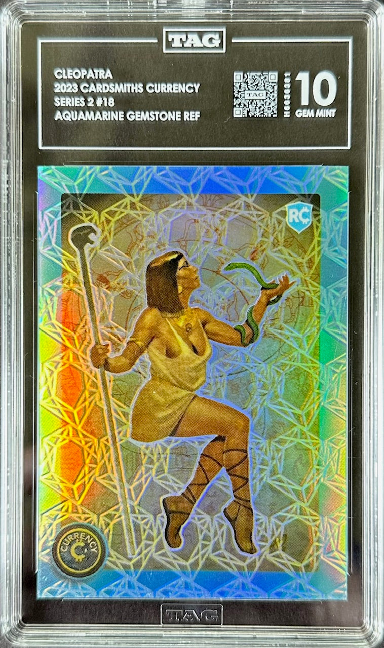 2023 Cardsmiths Currency Series 2 – Cleopatra Aquamarine Gemstone Refractor – TAG 10 Gem Mint – 08/15