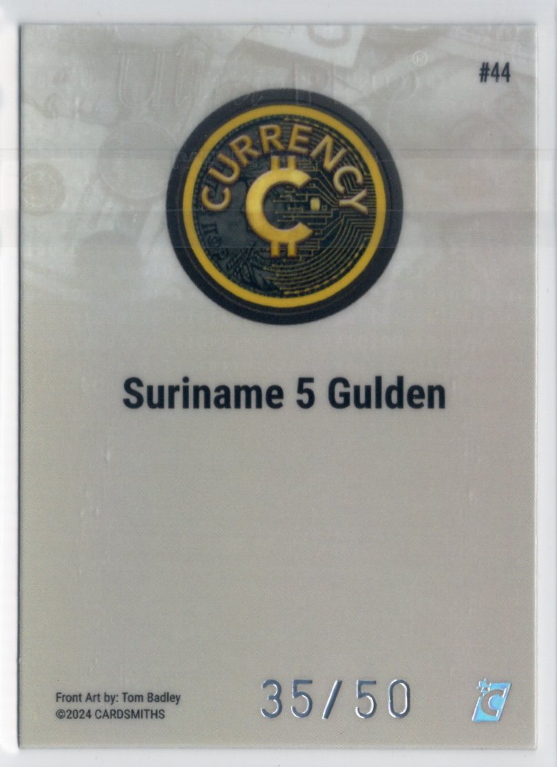 Cardsmiths Series 4 – Suriname 5 Gulden #44 – Silver 35/50