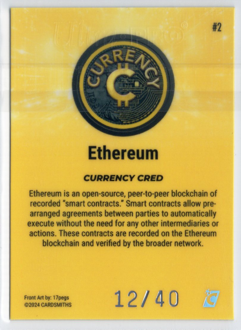 Cardsmiths Series 4 – Ethereum #2 – Citrine 12/40