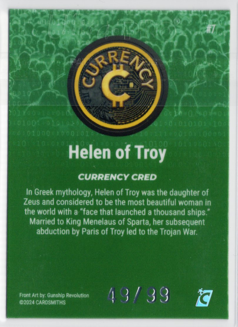 Cardsmiths Series 4 – Helen of Troy #7 – Emerald 49/99