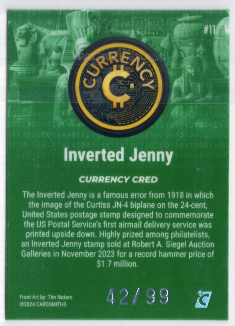 Cardsmiths Series 4 – Inverted Jenny #11 – Emerald 42/99