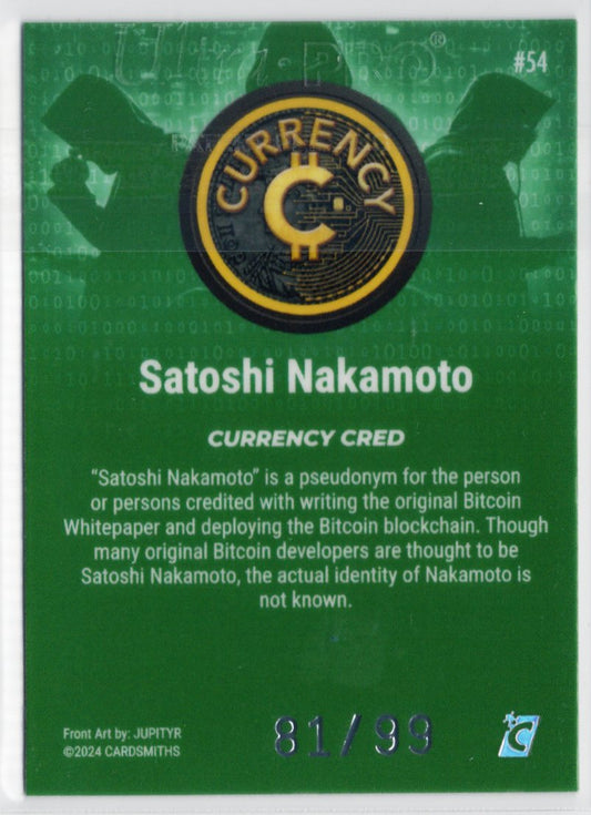 Cardsmiths Series 4 - Satoshi Nakamoto #54 - Emerald 81/99