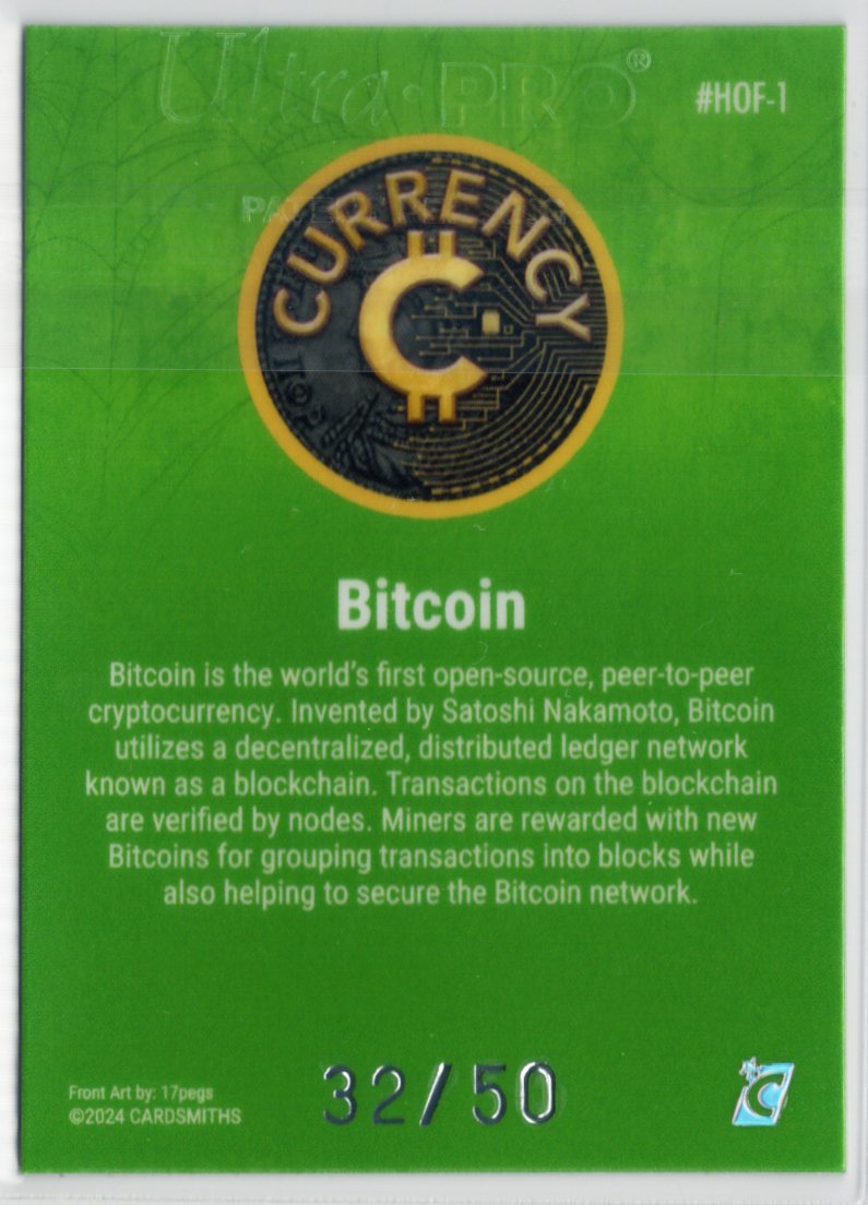 Cardsmiths Hall-O-Fractor - Bitcoin HOF-1 - Bats 32/50