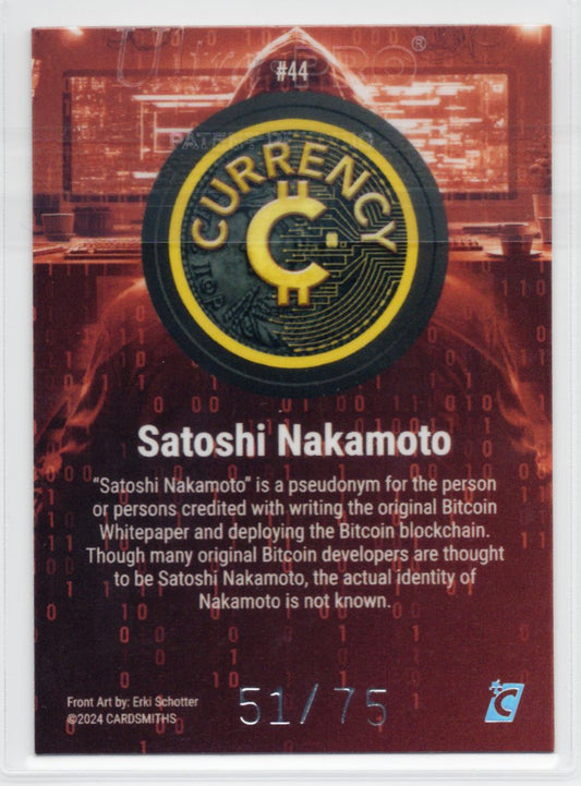 Cardsmiths Series 3 - Satoshi Nakamoto #44 - Garnet 51/75