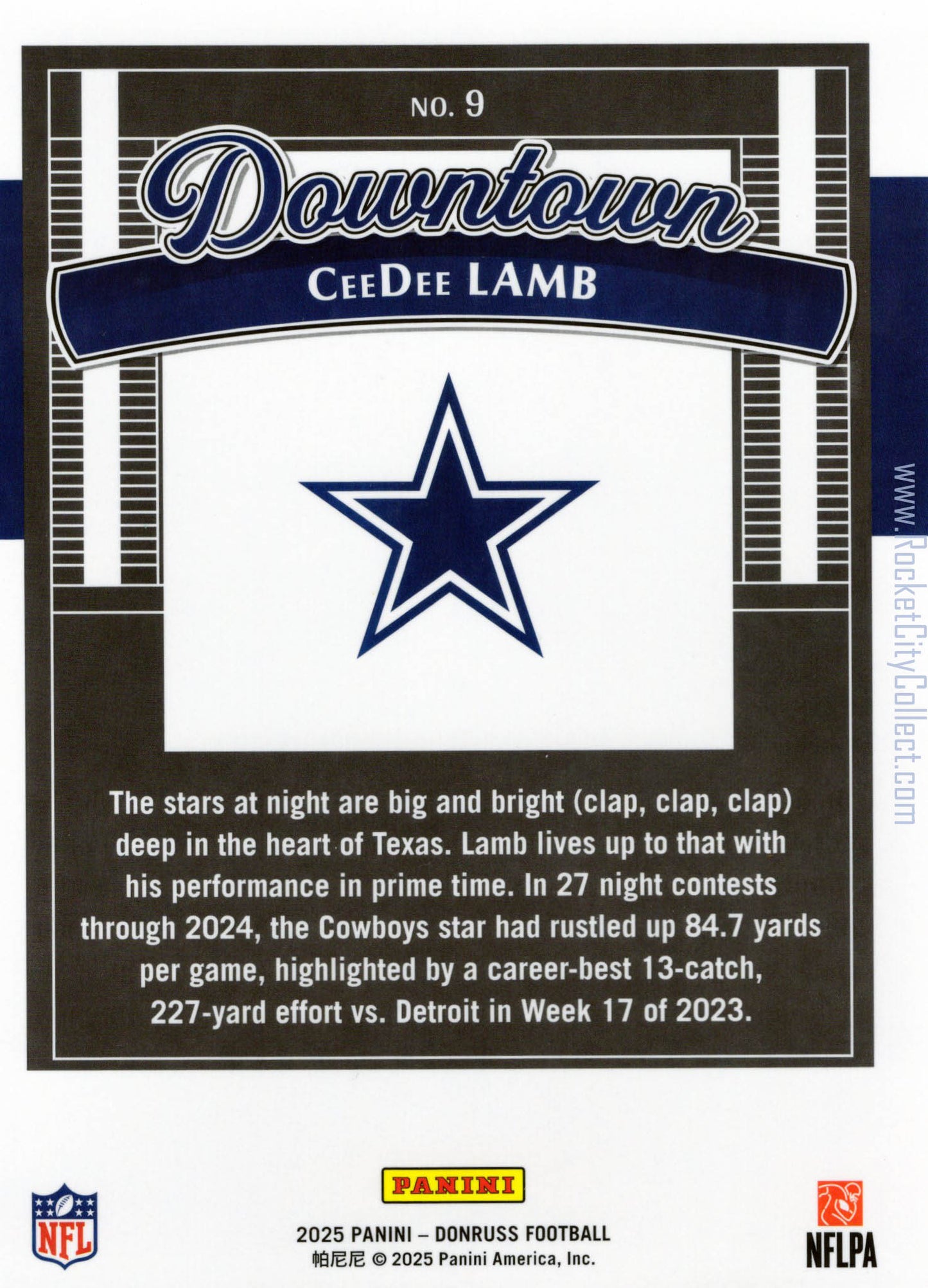 2025 Panini Donruss – CeeDee Lamb Downtown – Oversized Jumbo Edition