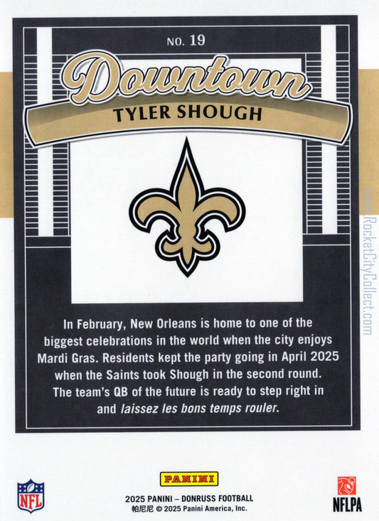 2025 Panini Donruss – Tyler Shough Downtown (Rookie Card) – Oversized Jumbo Edition
