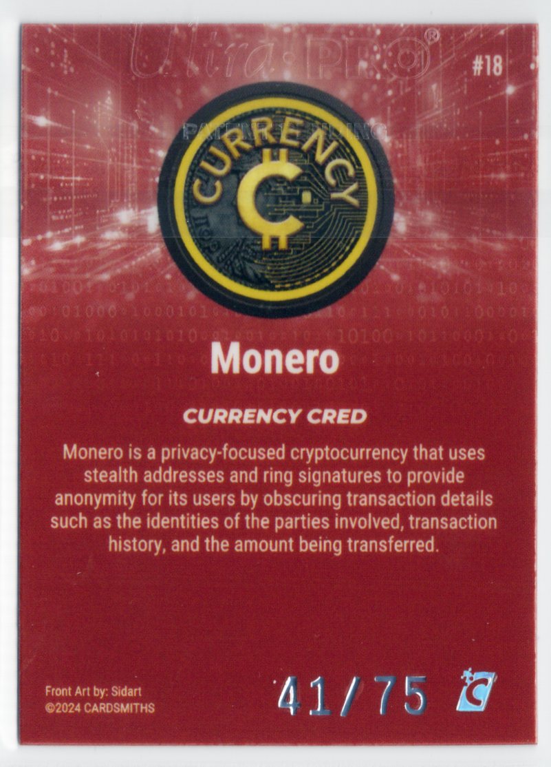 Cardsmiths Series 4 – Monero #18 – Garnet 41/75