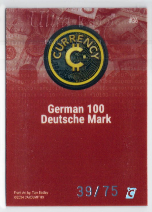 Cardsmiths Series 4 – German 100 Deutsche Mark #36 – Garnet 39/75