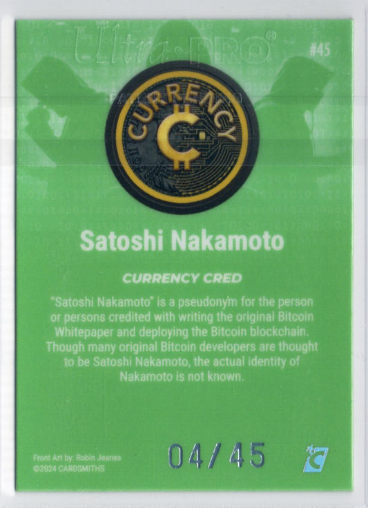 Cardsmiths Series 4 – Satoshi Nakamoto #45 – Jade 04/45