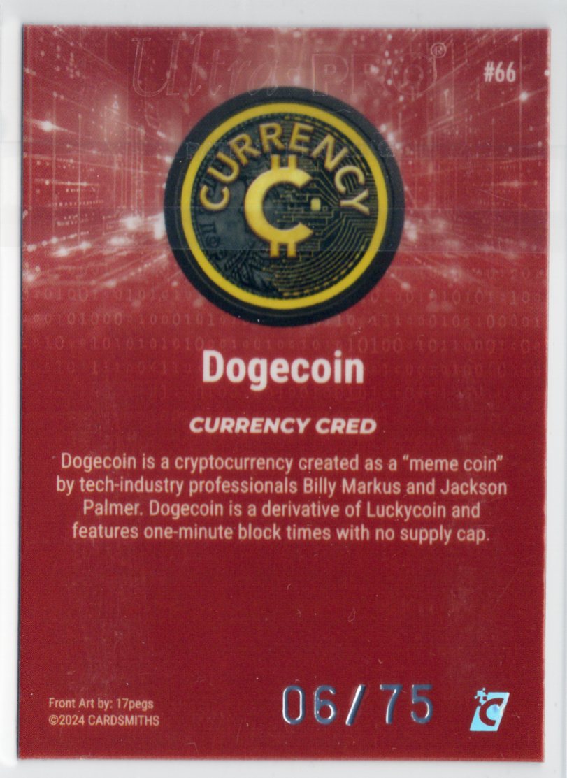 Cardsmiths Series 4 – Dogecoin #66 – Garnet 06/75