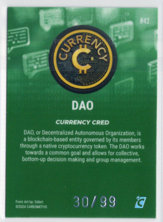Cardsmiths Series 4 – DAO #42 – Emerald 30/99