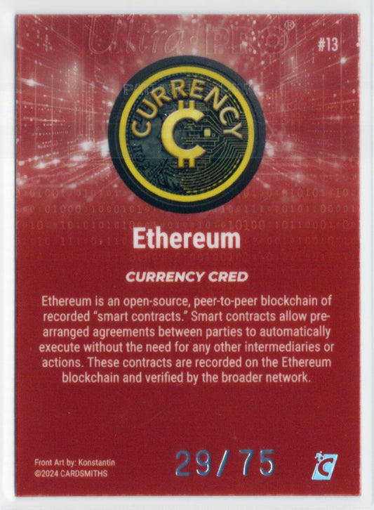 Cardsmiths Series 4 – Ethereum #13 – Garnet 29/75