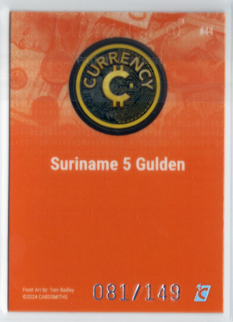 Cardsmiths Series 4 – Suriname 5 Gulden #44 – Beryl 081/149