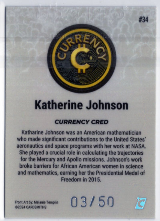 Cardsmiths Series 4 – Katherine Johnson #34 – Silver 03/50