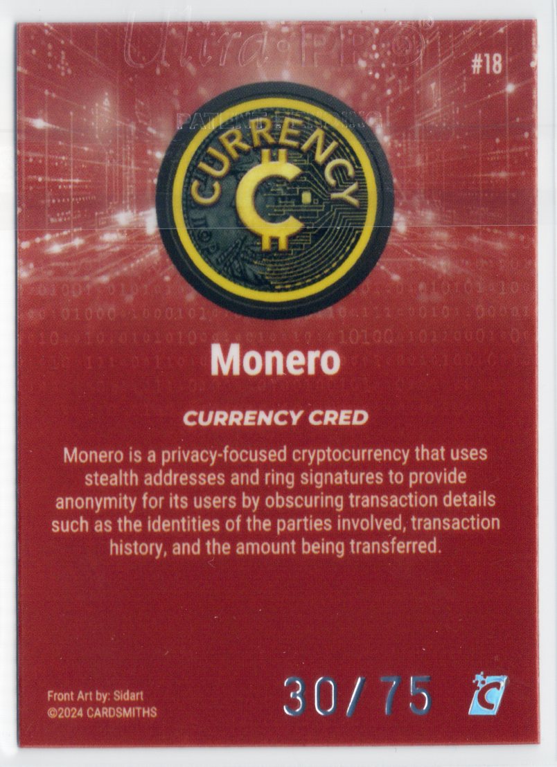 Cardsmiths Series 4 – Monero #18 – Garnet 30/75