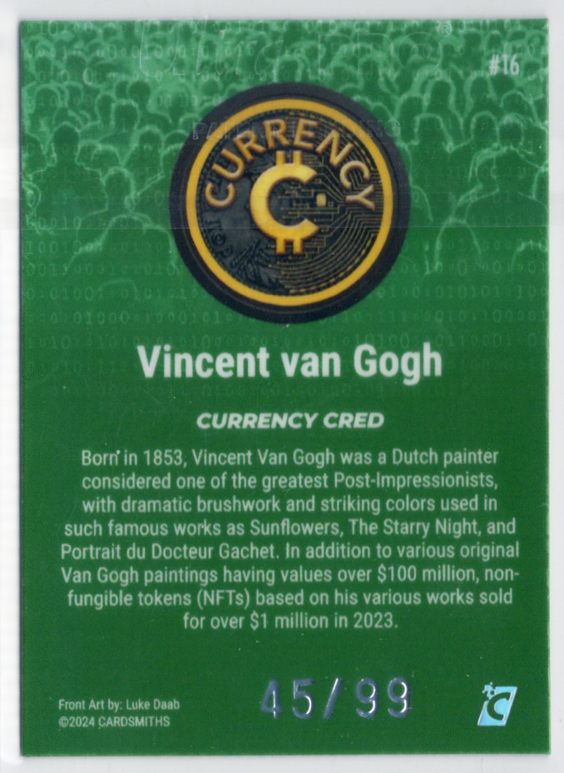 Cardsmiths Series 4 – Vincent van Gogh #16 – Emerald 45/99