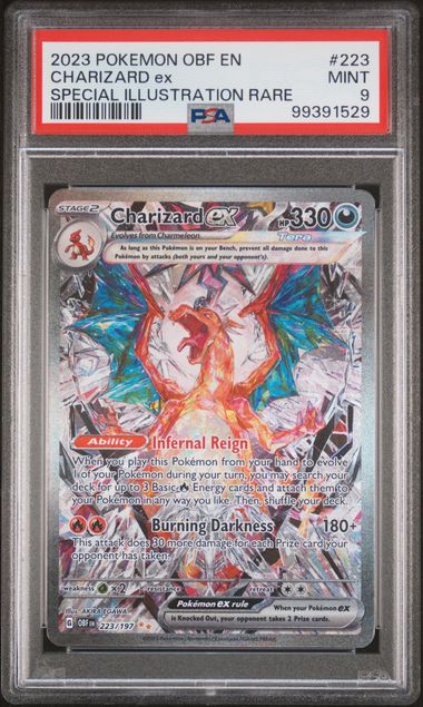 2023 Pokémon Obsidian Flames (OBF) - Charizard #223 - Special Illustration Rare - PSA 9