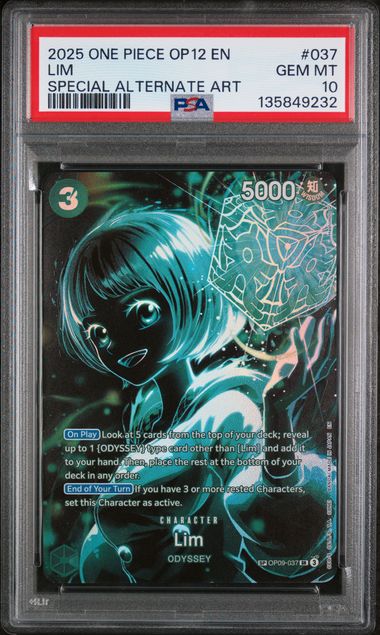 2025 One Piece OP12 EN – Lim #037 – Special Alternate Art – PSA 10