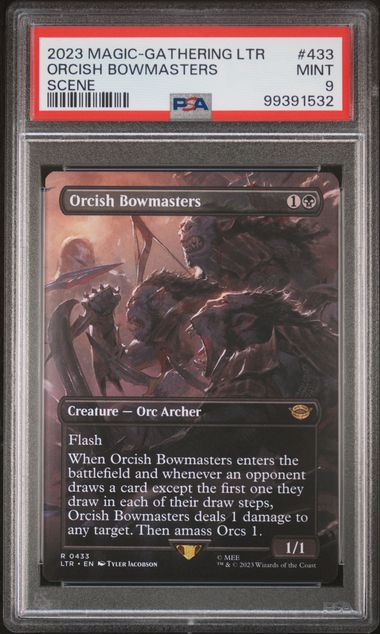 Orcish Bowmasters #433 (Rare) - MTG Lord of the Rings (LTR) - PSA 9