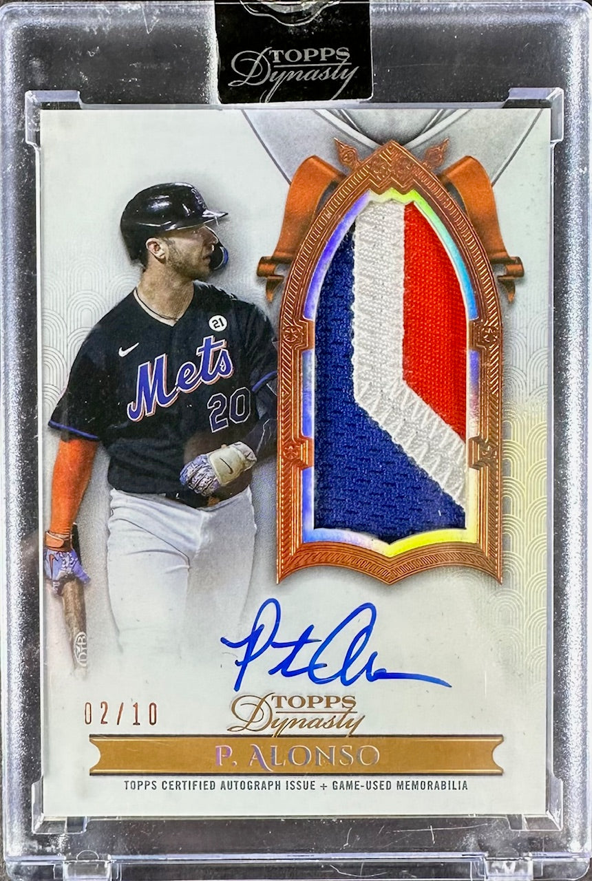 Pete Alonso – 2022 Topps Dynasty “Dynastic Deed” Auto Patch #DAPB-PA2 – 02/10 – New York Mets