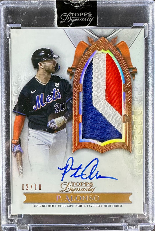 Pete Alonso – 2022 Topps Dynasty “Dynastic Deed” Auto Patch #DAPB-PA2 – 02/10 – New York Mets