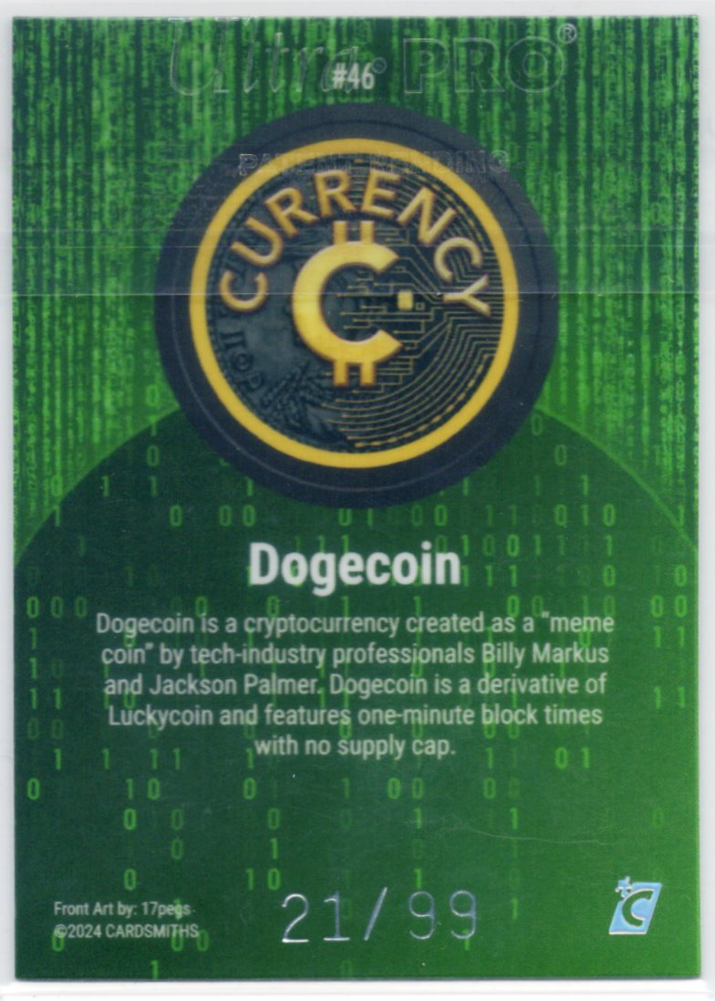 Cardsmiths Series 3 – Dogecoin #46 – Emerald 21/99