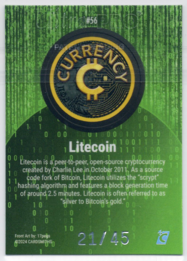Cardsmiths Series 3 – Litecoin #56 – Jade 21/45