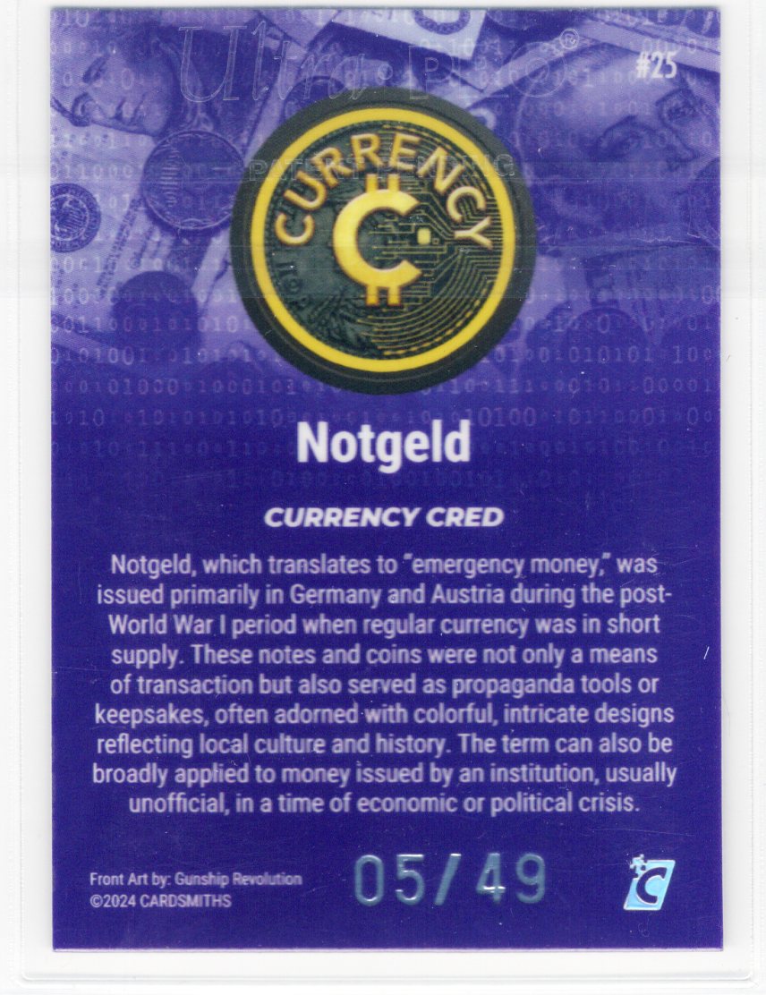 Cardsmiths Series 4 – Notgeld #25 – Amethyst 05/49