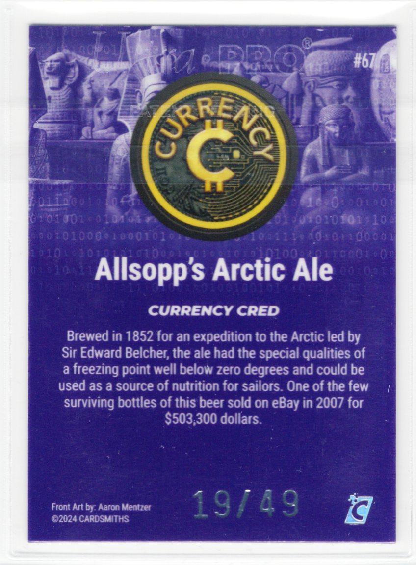 Cardsmiths Series 4 – Allsopp’s Arctic Ale #67 – Amethyst 19/49