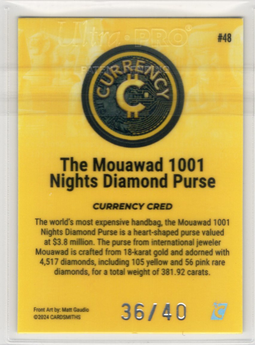 Cardsmiths Series 4 – The Mouawad 1001 Nights Diamond Purse #48 – Citrine 36/40
