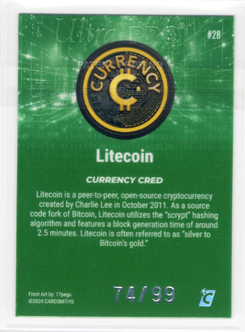 Cardsmiths Series 4 – Litecoin #28 – Emerald 74/99