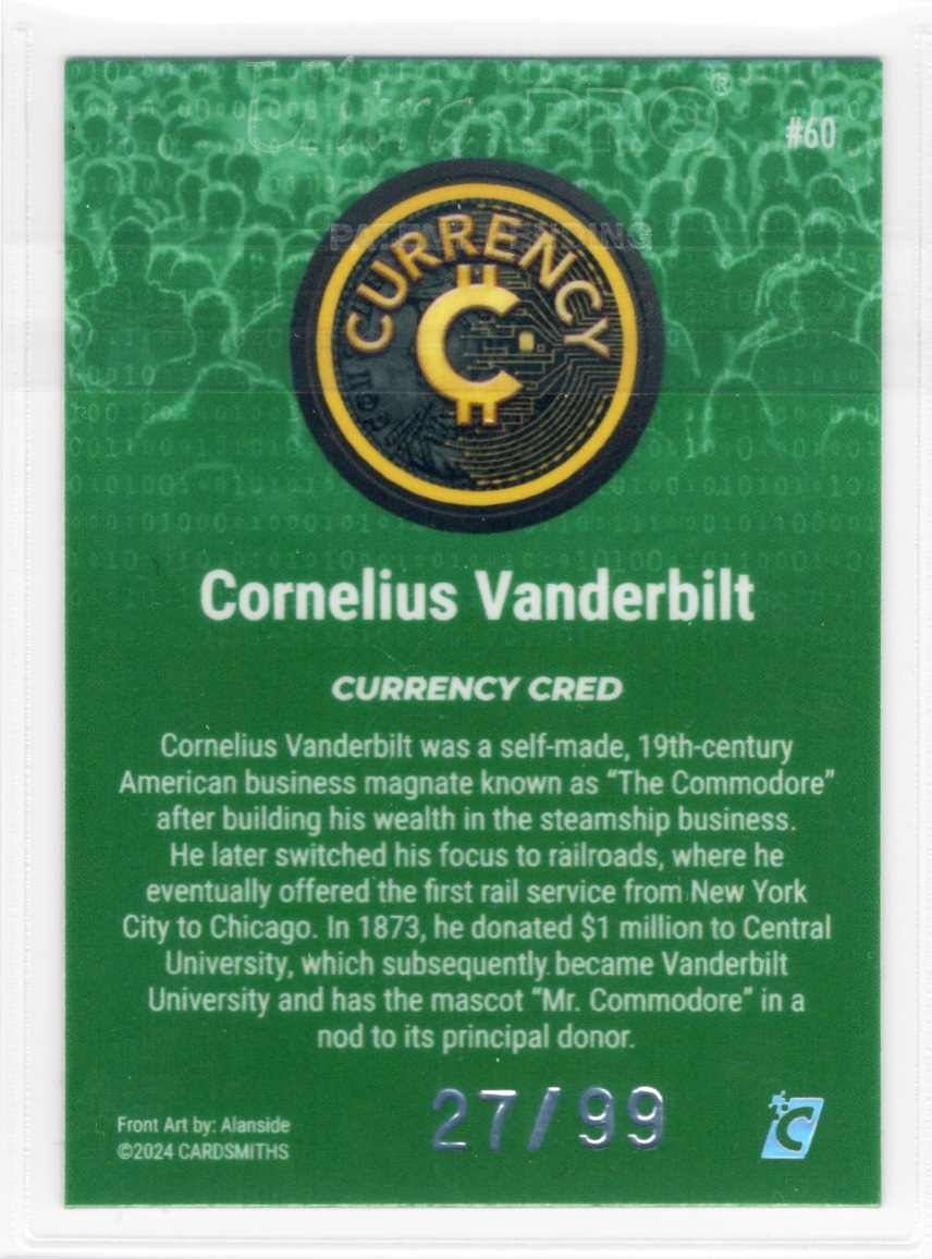 Cardsmiths Series 4 – Cornelius Vanderbilt #60 – Emerald 27/99