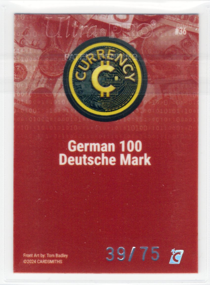 Cardsmiths Series 4 – German 100 Deutsche Mark #36 – Garnet 39/75